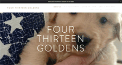 Desktop Screenshot of fourthirteengoldens.com